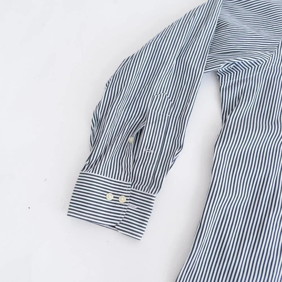 Polo By Ralph Lauren White & Green Stripe Regent Classic Fit Dress Shirt Size 16 - Picture 9 of 11